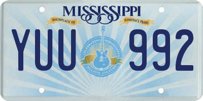 MS license plate YUU992