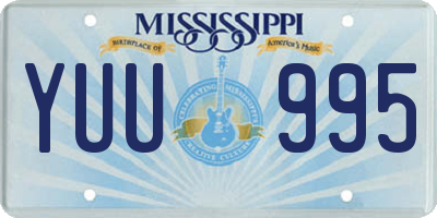 MS license plate YUU995