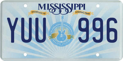 MS license plate YUU996