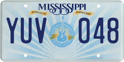 MS license plate YUV048
