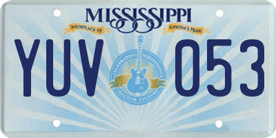 MS license plate YUV053