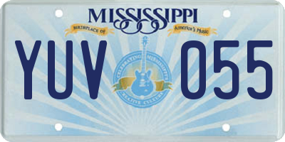 MS license plate YUV055