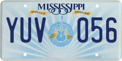 MS license plate YUV056