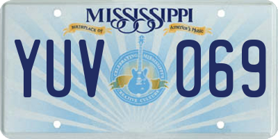 MS license plate YUV069