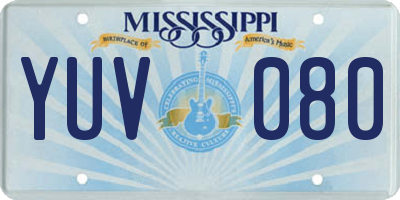 MS license plate YUV080