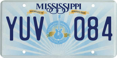 MS license plate YUV084