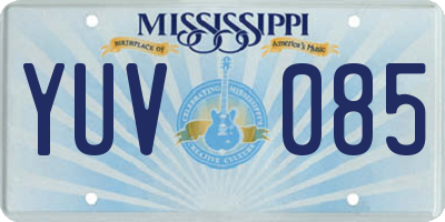 MS license plate YUV085