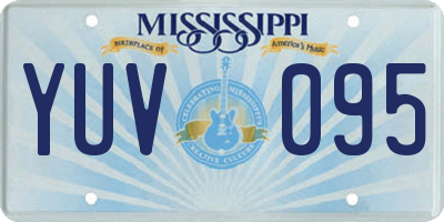 MS license plate YUV095