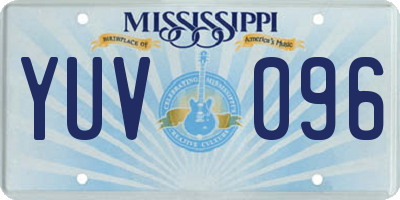 MS license plate YUV096