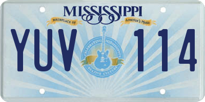 MS license plate YUV114
