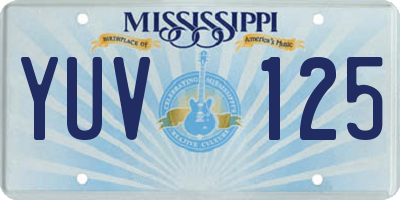 MS license plate YUV125