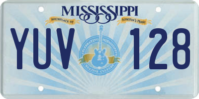MS license plate YUV128