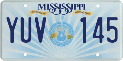 MS license plate YUV145