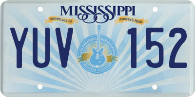 MS license plate YUV152