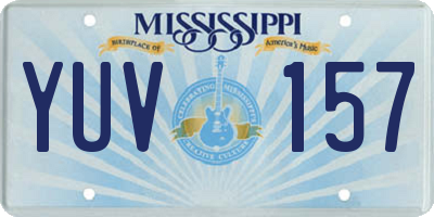 MS license plate YUV157