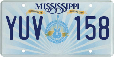 MS license plate YUV158