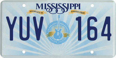 MS license plate YUV164