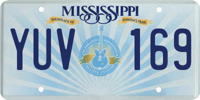MS license plate YUV169