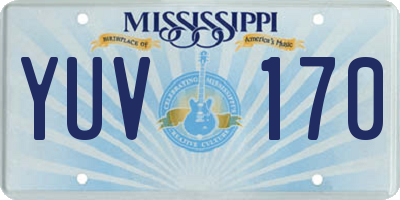 MS license plate YUV170