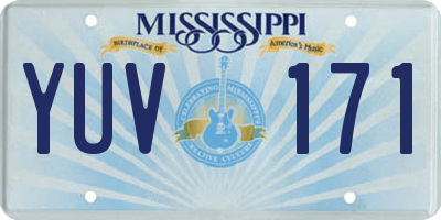 MS license plate YUV171