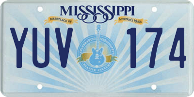 MS license plate YUV174