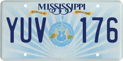 MS license plate YUV176
