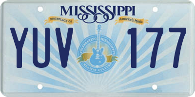 MS license plate YUV177