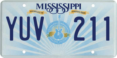 MS license plate YUV211