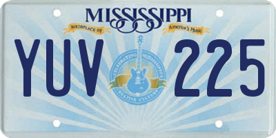 MS license plate YUV225