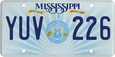 MS license plate YUV226