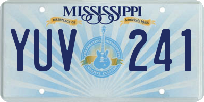 MS license plate YUV241