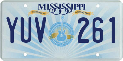 MS license plate YUV261