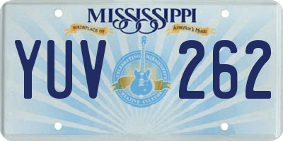 MS license plate YUV262