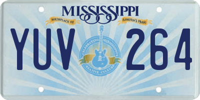 MS license plate YUV264