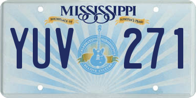 MS license plate YUV271