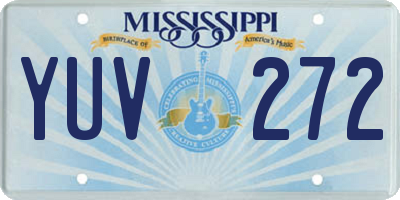 MS license plate YUV272