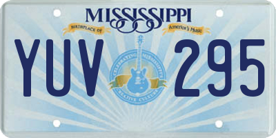 MS license plate YUV295