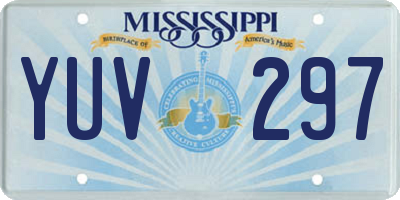 MS license plate YUV297