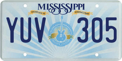 MS license plate YUV305