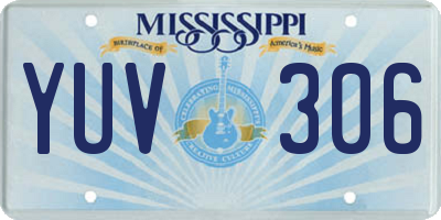 MS license plate YUV306
