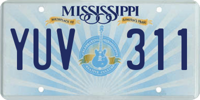 MS license plate YUV311