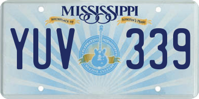 MS license plate YUV339