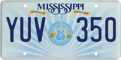 MS license plate YUV350