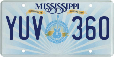 MS license plate YUV360
