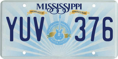 MS license plate YUV376