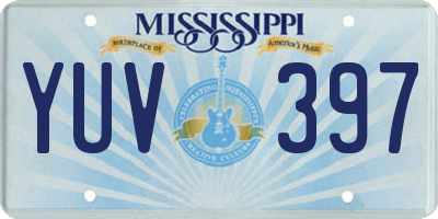 MS license plate YUV397