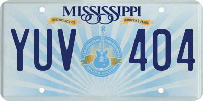 MS license plate YUV404