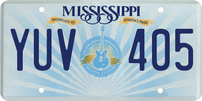 MS license plate YUV405