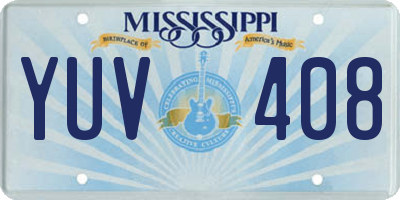 MS license plate YUV408