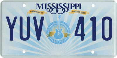 MS license plate YUV410